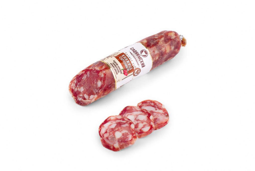 Колбаса с/к Княжица с брусникой в/с порц. нар вак. уп